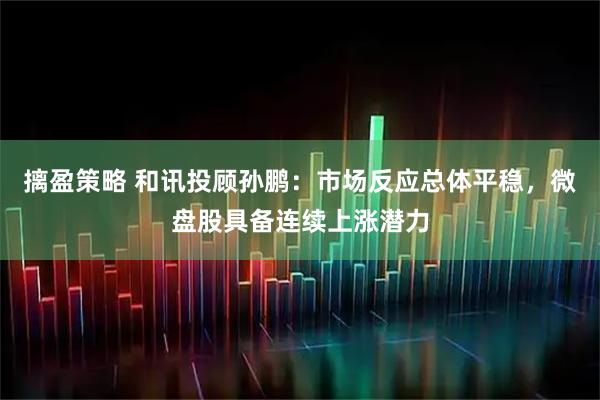 摛盈策略 和讯投顾孙鹏：市场反应总体平稳，微盘股具备连续上涨潜力